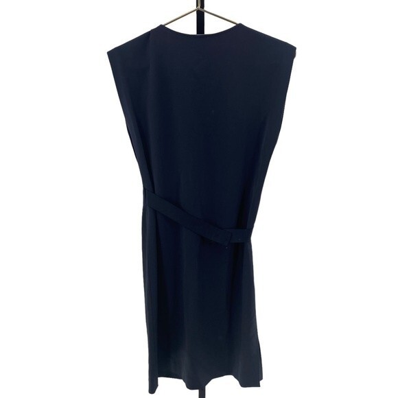 Elie Tahari Size‎ 4 Dalia Wrap Dress Navy Blue Bow Front Wedding Guest Old Money - Picture 6 of 15